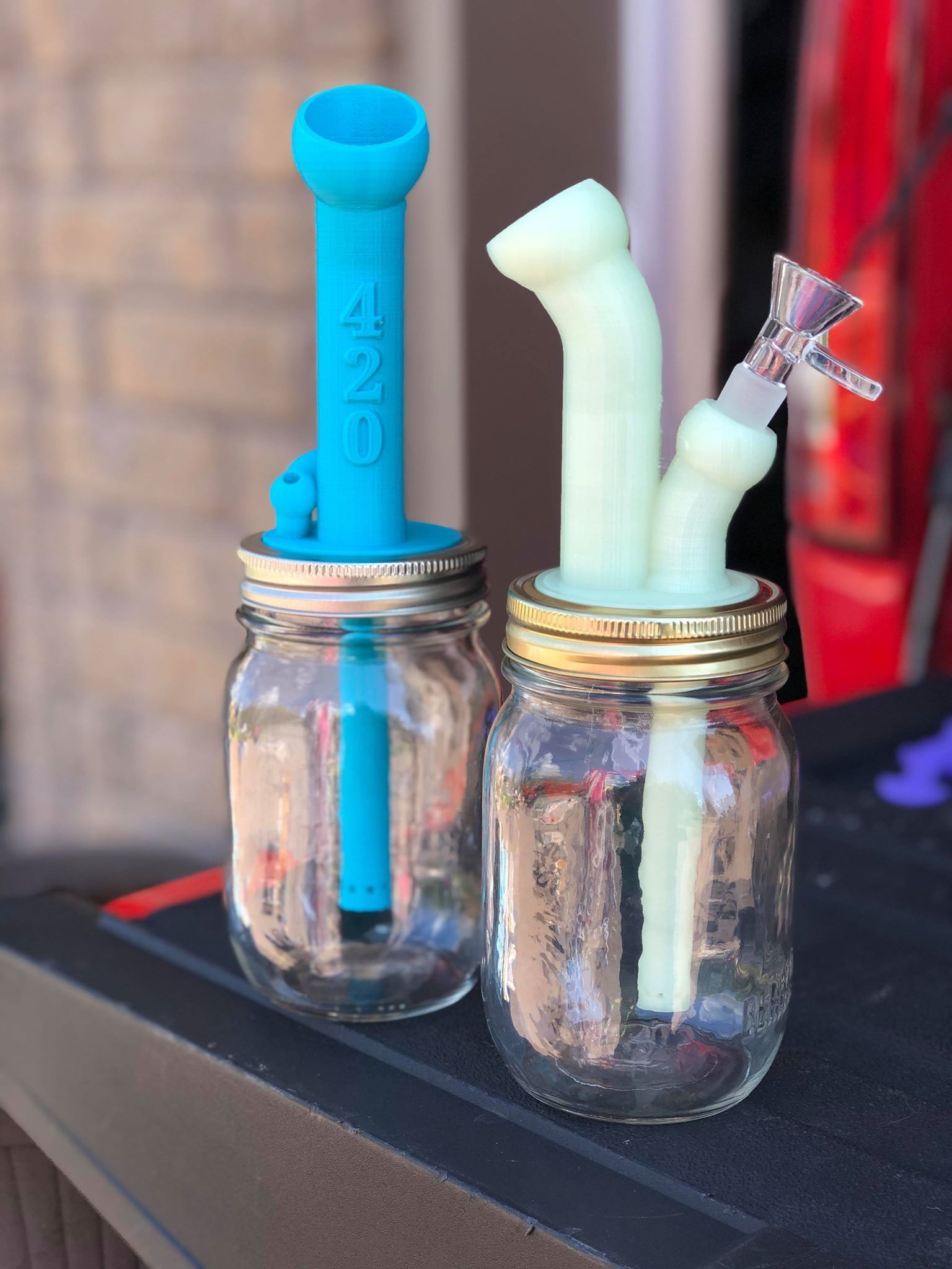 3D file Mason jar water bong bubbler 🫙・3D printing design to download・Cults